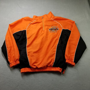 Oklahoma State Cowboys Pullover Windbreaker Jacket Size S Lined 58 Sports